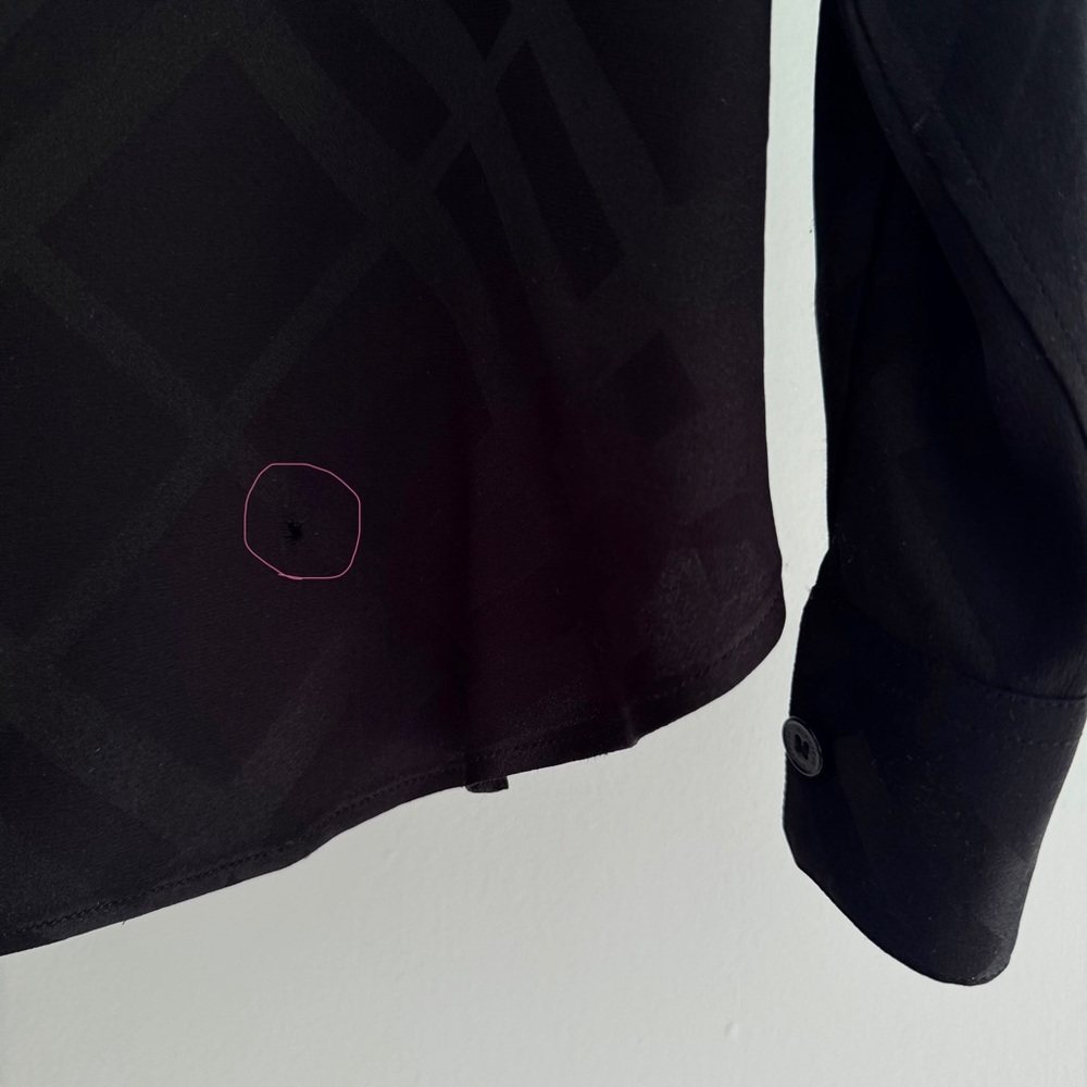 *FAIR CONDITION* Burberry Check Silk Shirt - Picture 3 of 4